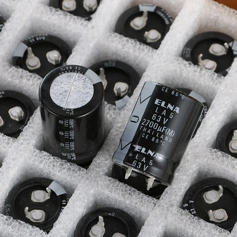 

2PCS Free shipping ELNA 63V 2700UF fever audio filter power discharge solution capacitor