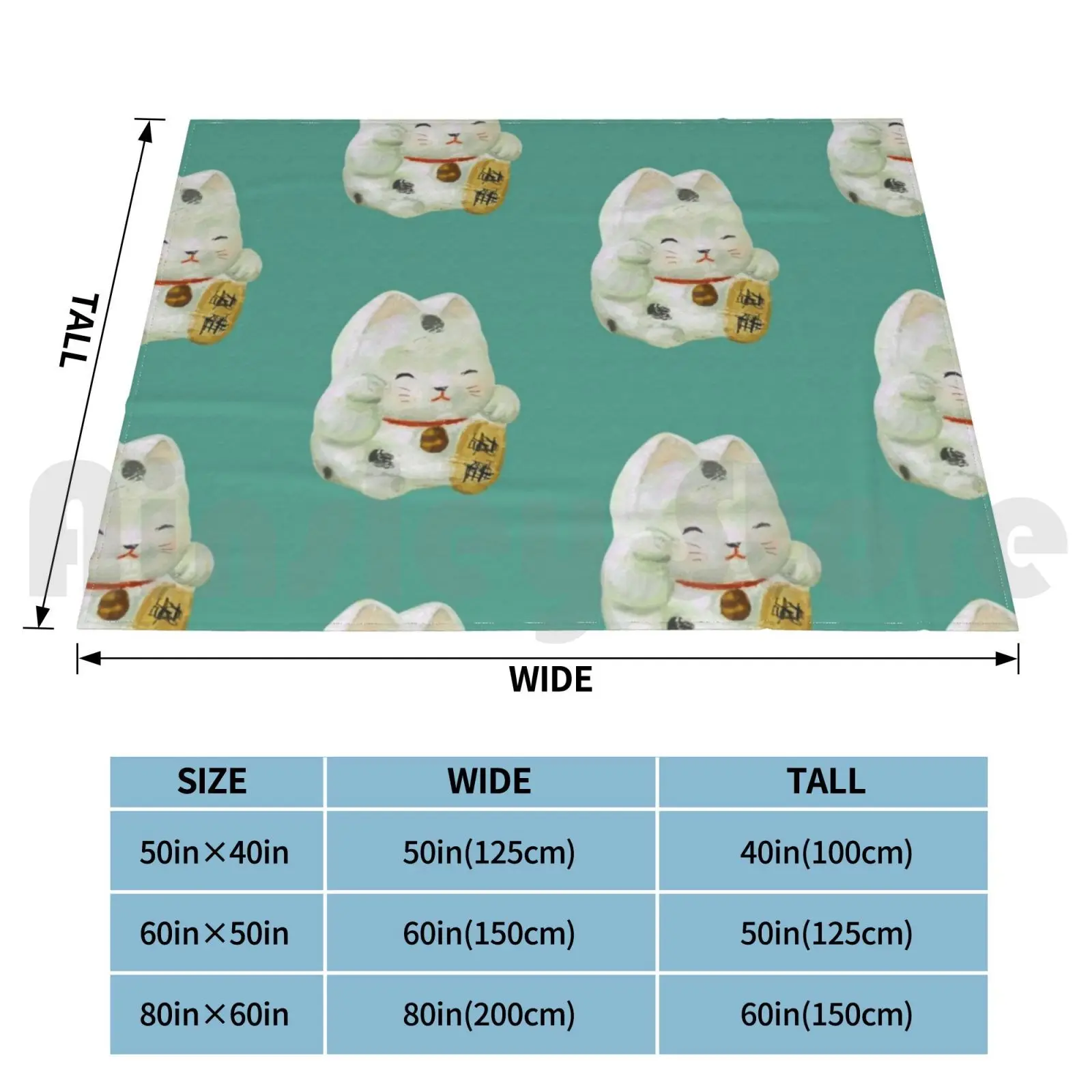 Манеки Неко очаровательная Кошка на удачу японское азиатское одеяло модное