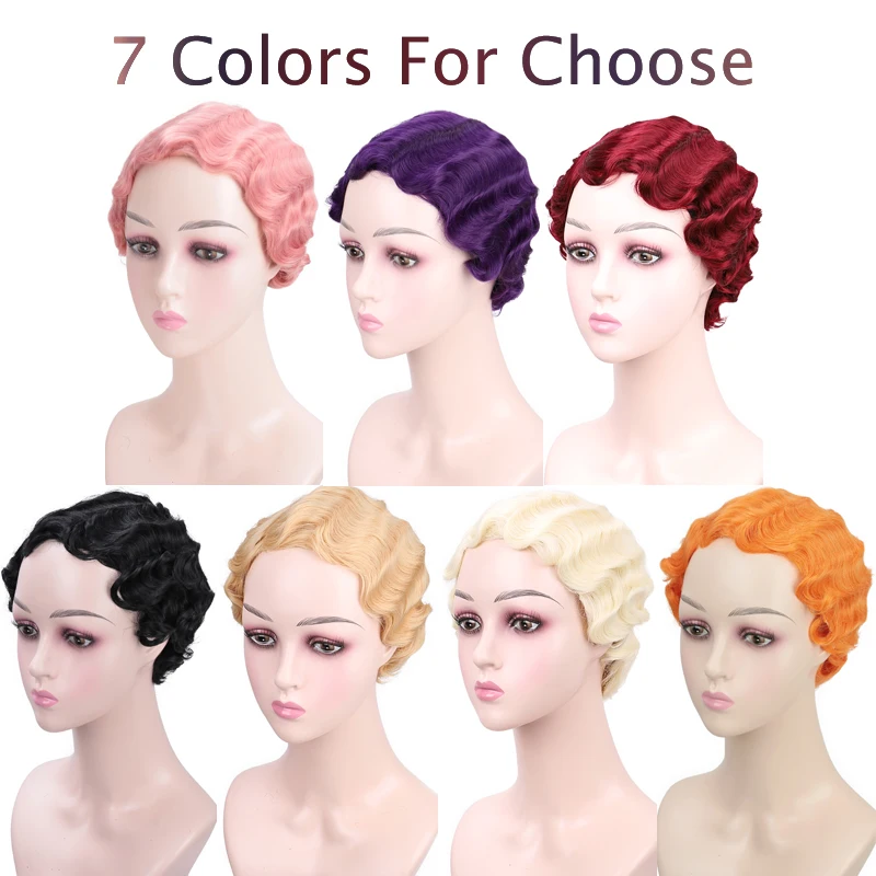 XG короткие кудрявые парики для афро американских женщин коричневый черный палец