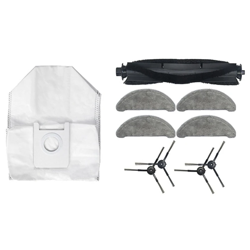 

2 Set Vacuum Cleaner Parts: 1 Set Dust Bag & 1 Set Main Brush Side Brush Mop Cloth Replacement
