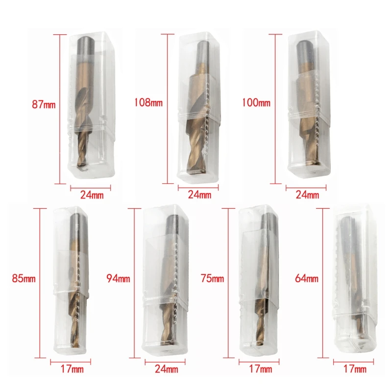 

M3 M4 M5 M6 M8 M10 M12 HSS Step Drill Bits M35 High Speed Steel Twist Ladder Drills Mold Drilling