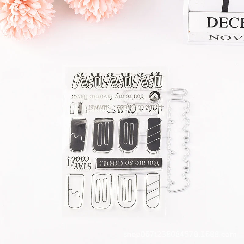 

Transparent Stamps DIY Scrapbooking Metal Cutting Dies Stencil Clear Stamp Art Cutter Silicone Rubber Die Cuts Template