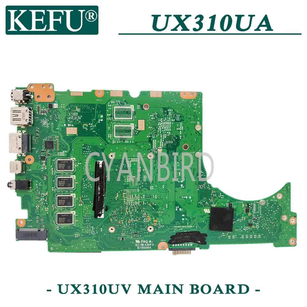 

KEFU UX310UV original mainboard for ASUS UX310UA UX310U with 4GB-RAM I7-6500U GM Laptop motherboard