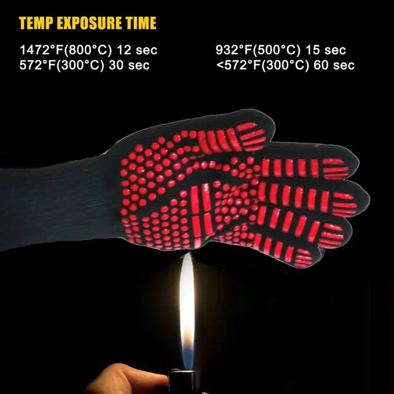 

N1HA BBQ Gloves Extreme Heat Resistant Oven Glove BBQ Grilling Gloves BBQ Accessories