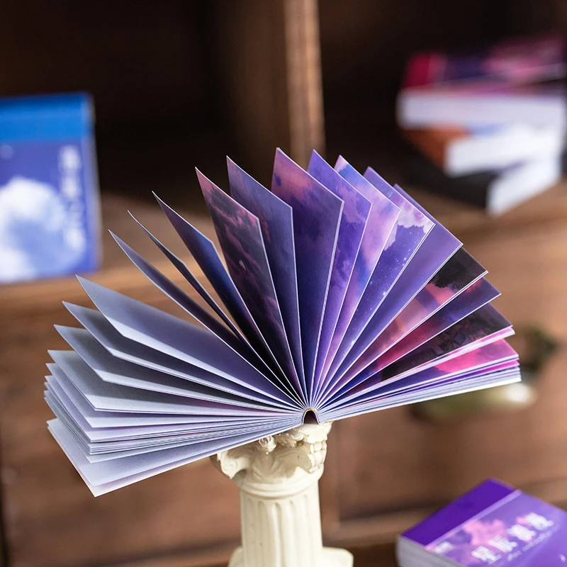 50 листов небольшой Стикеры книга небо Фон фотографии с природными пейзажами