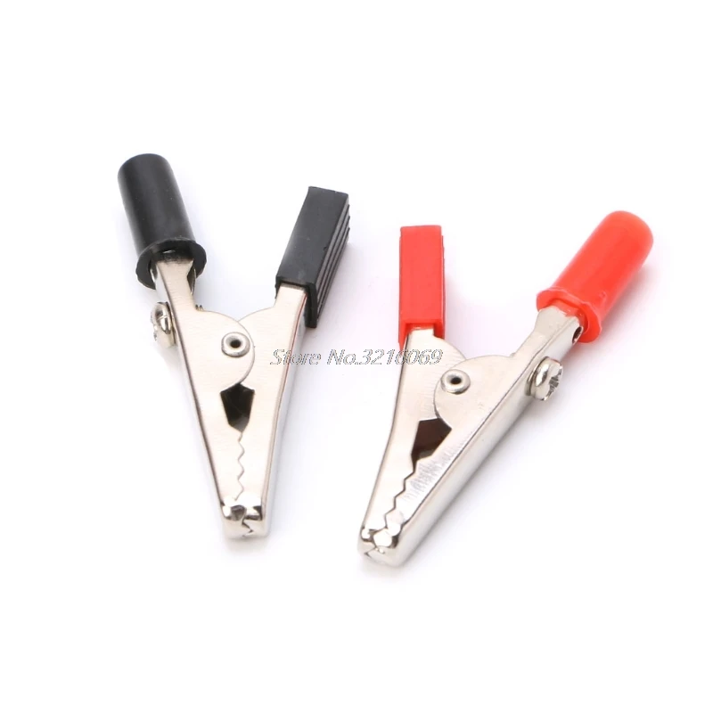 10 шт./лот пластиковые зажимы для кабелей с изолированными ручками под крокодила