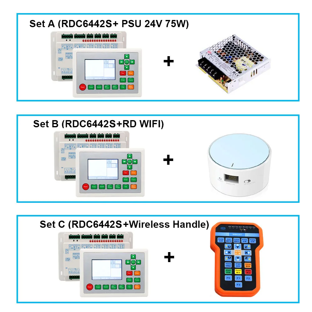 Ruida RDC6442G RDC6442S DSP лазерный контроллер панель PSU WIFI ручка для Co2 лазерной гравировки