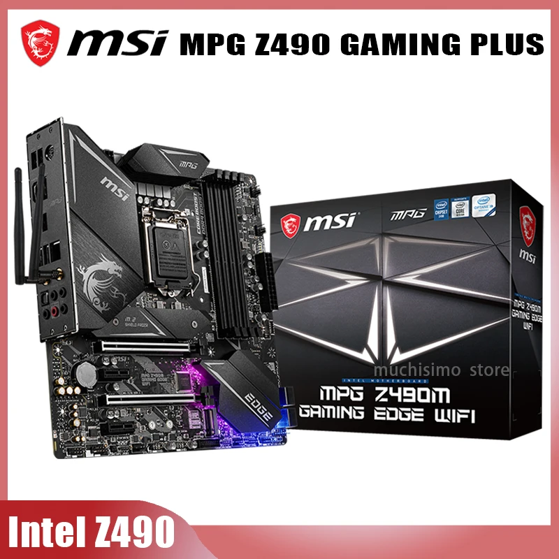 Kaufen LGA 1200 MSI MPG Z490 GAMING PLUS Motherboard Unterstützung 10th-Gen Cpu DDR4 128GB PCI-E 3,0 M.2 Gaming ATX Dota CF PC Z490 Placa-Mãe