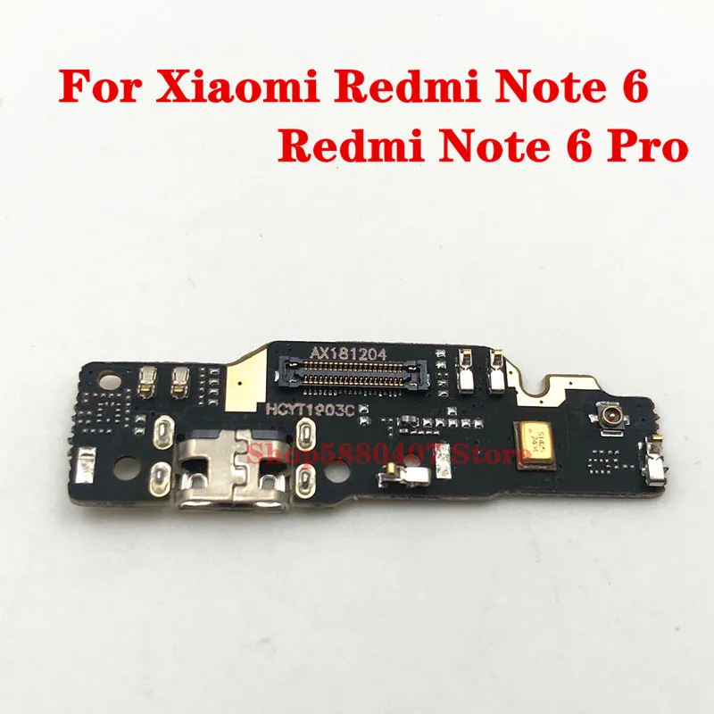 Оригинальный USB разъем для зарядной платы Xiaomi Redmi Note 6 Note6 Pro NT6pro порт зарядки док