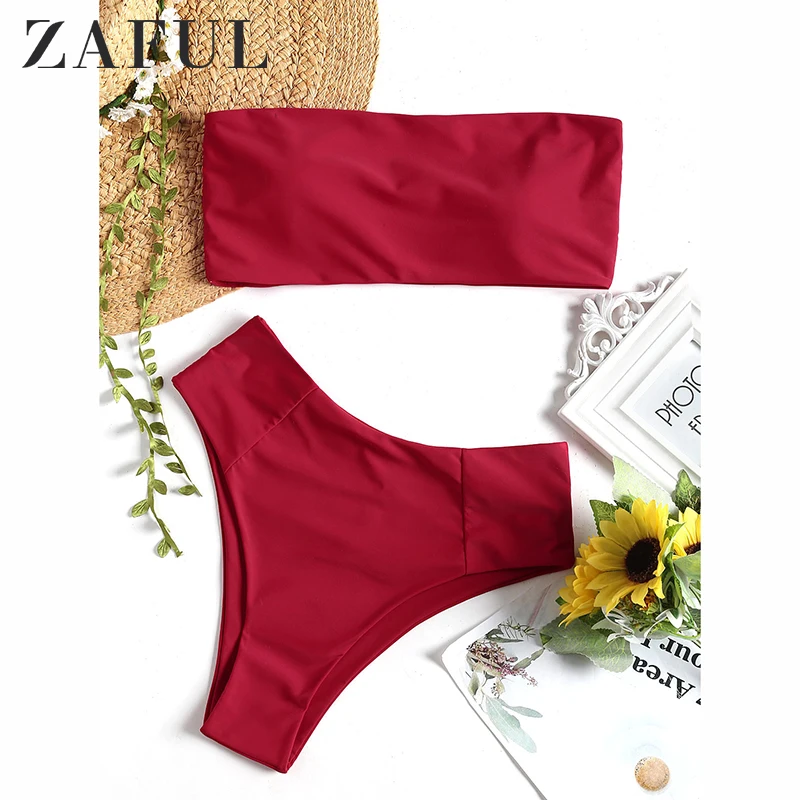 Женский купальник из двух предметов с высоким вырезом|Купальники| |