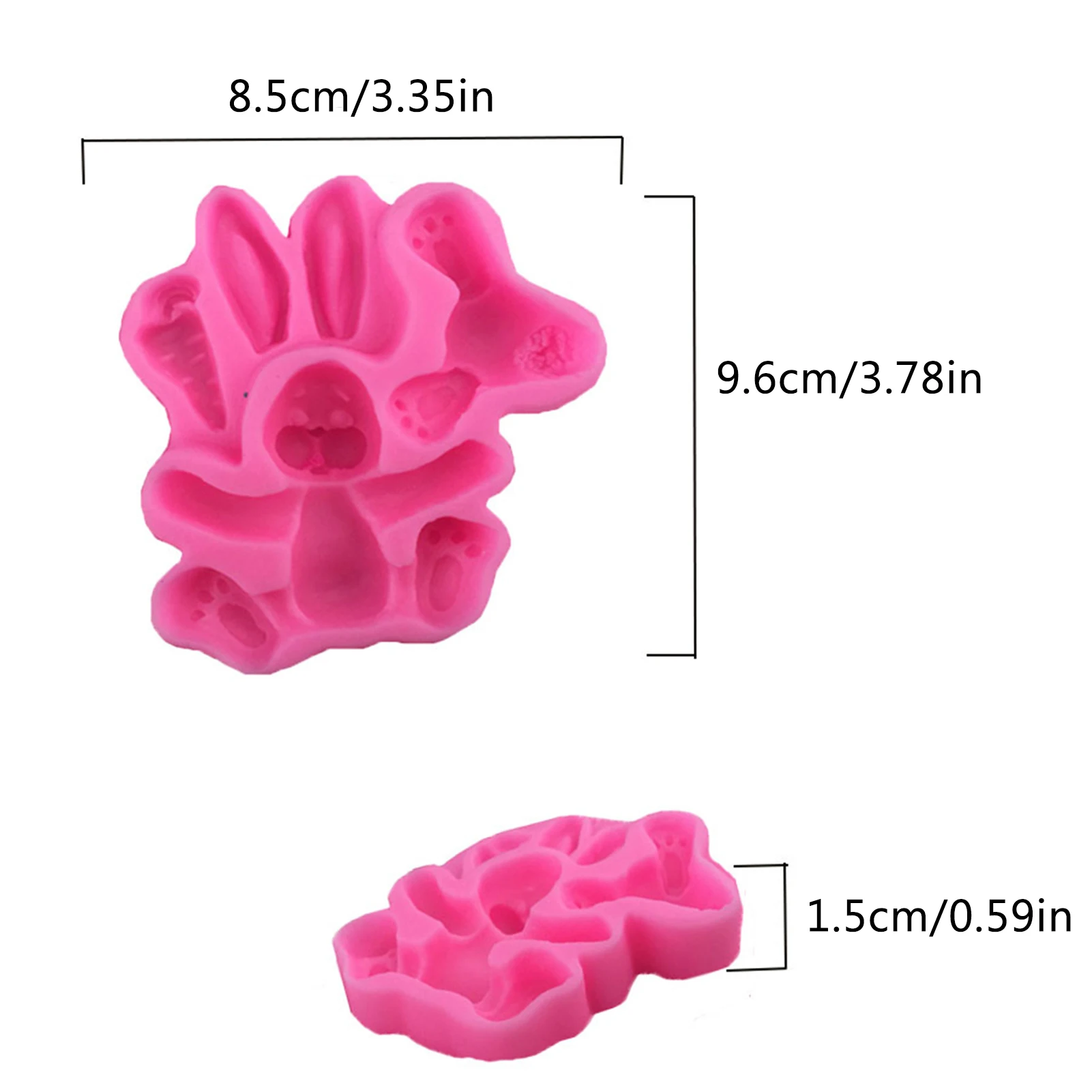 

Easter Bunny Silicone Mold Food Grade Fondant Rabbit Mold Liquid Silicone Cake Mold DIY Baking Mold Kitchen Supplies