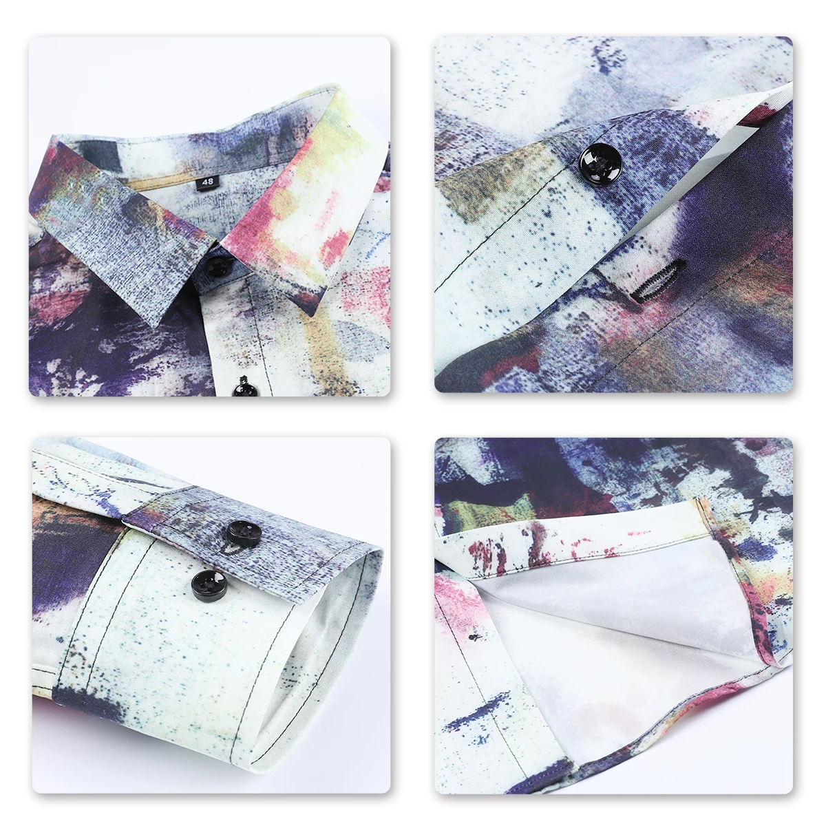 Мужская приталенная рубашка с цветочным принтом для свадебной вечеринки | одежда