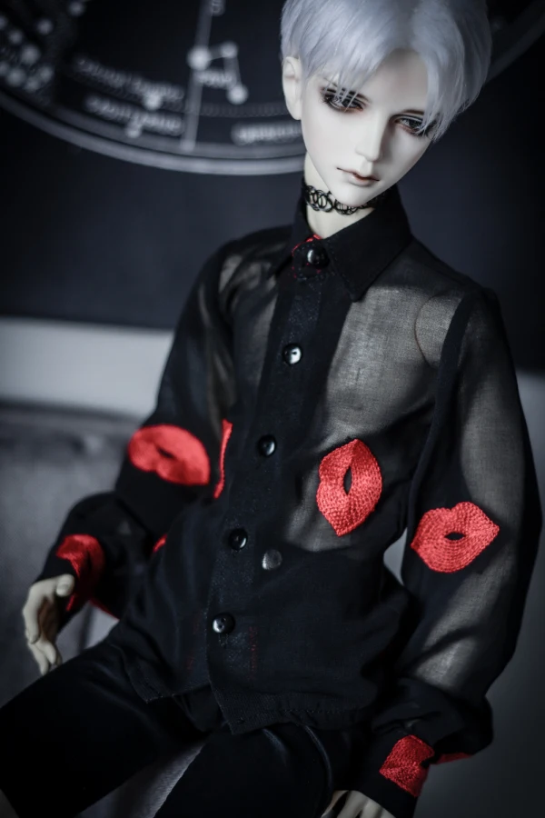 BJD doll dress lantern sleeve red lips crisp chiffon shirt 1/4 1/3 SD MSD SSDF fashionable sexy blouse accessories | Игрушки и хобби