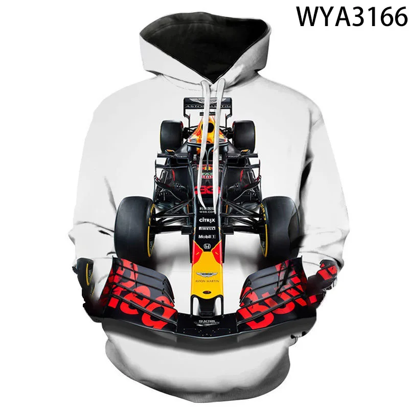 

2021 New Fashion Casual Boy Girl Kids Printed 3D Hoodies Streetwear Formula Car Men Women Children Sweatshirts Long Sleeve Tops