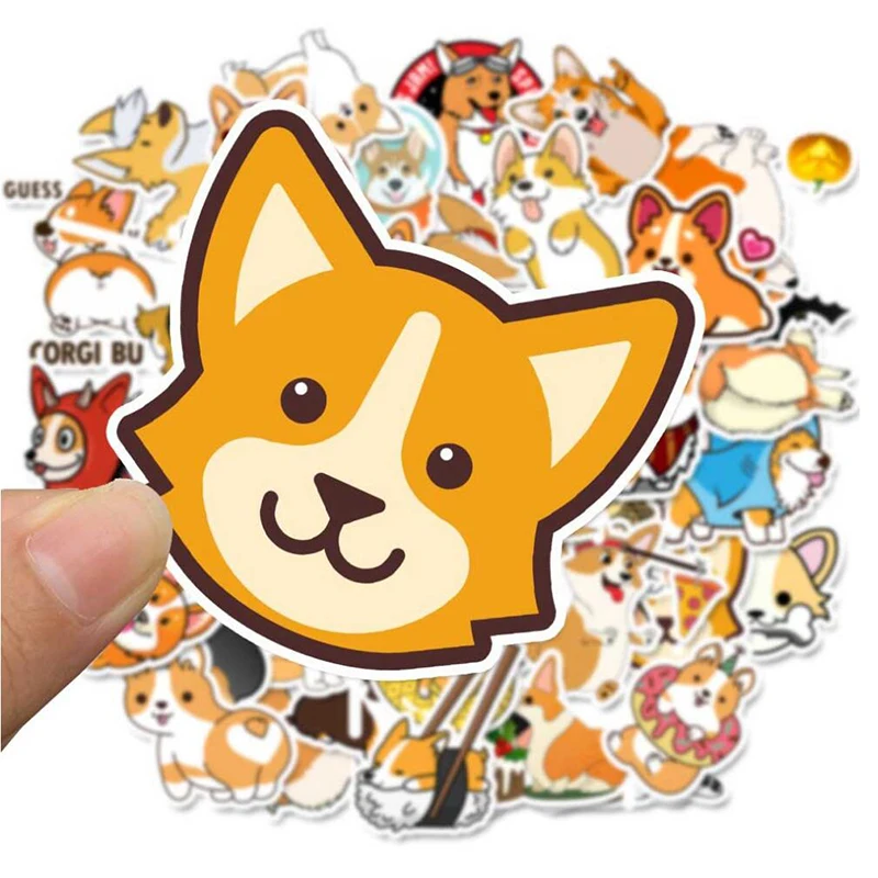 50/шт милый мультфильм вельш корги пемброк ПВХ стикер художественная коллекция
