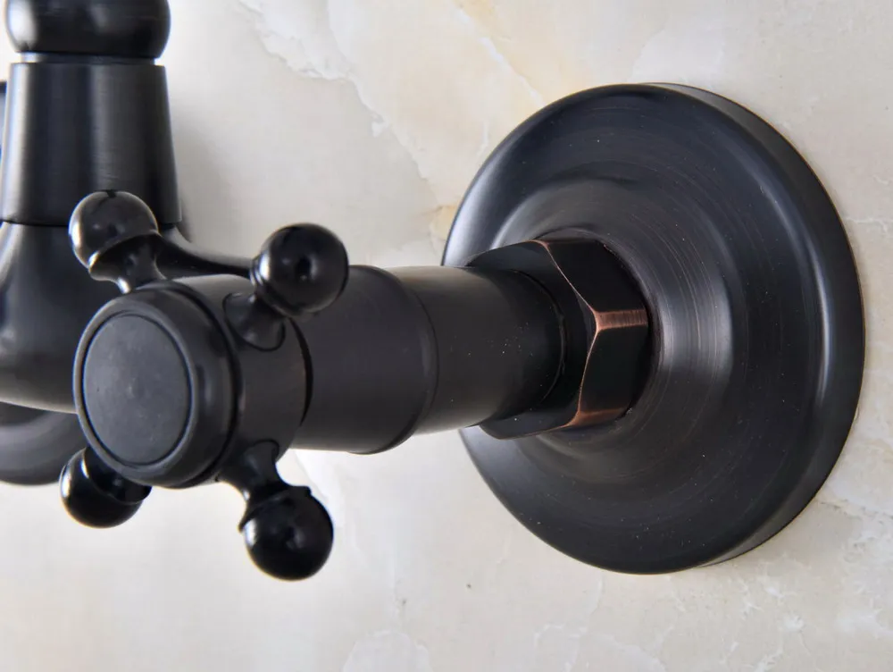 Черный масляный латунный смеситель для ванной и кухни раковины кран с поворотным