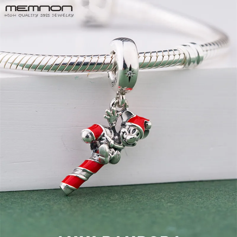 Шармы-подвески Memnon из серебра 925 пробы с мультяшным рождественским Санта-Клаусом