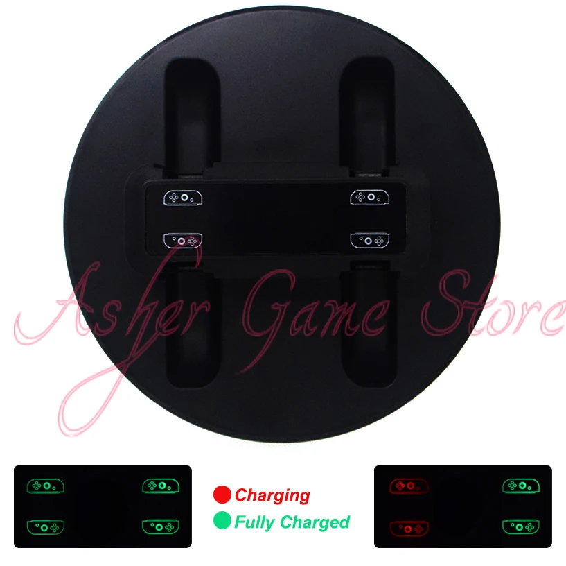 6 в 1 зарядки 4 Joy-Con зарядный док-станция + 2 взаимных обмена данными между