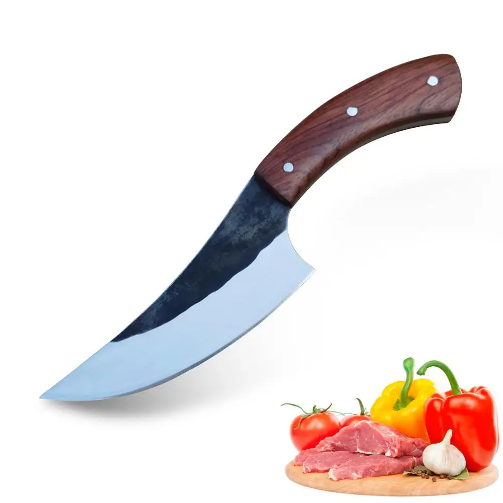 Нож для выживания на природе охоты оборудование Cmping деревянная ручка кованая