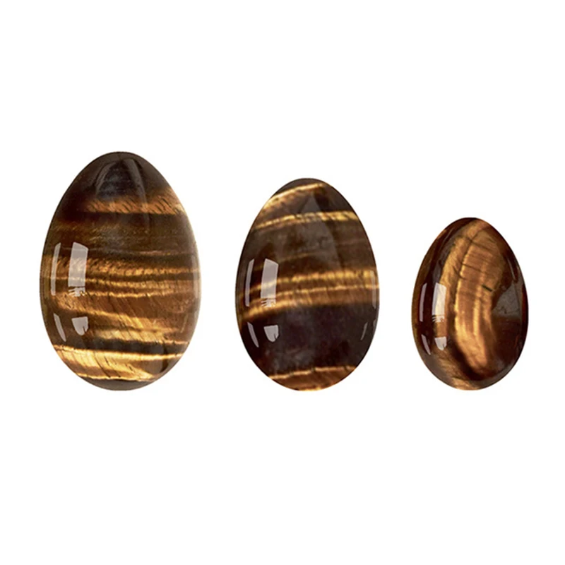 

Undrilled Tiger Eye Vaginal Eggs Jade Yoni Egg Set Natural Stone Yoni Wand Kegel Exercise Ball Vaginal Muscle Tightening Massage