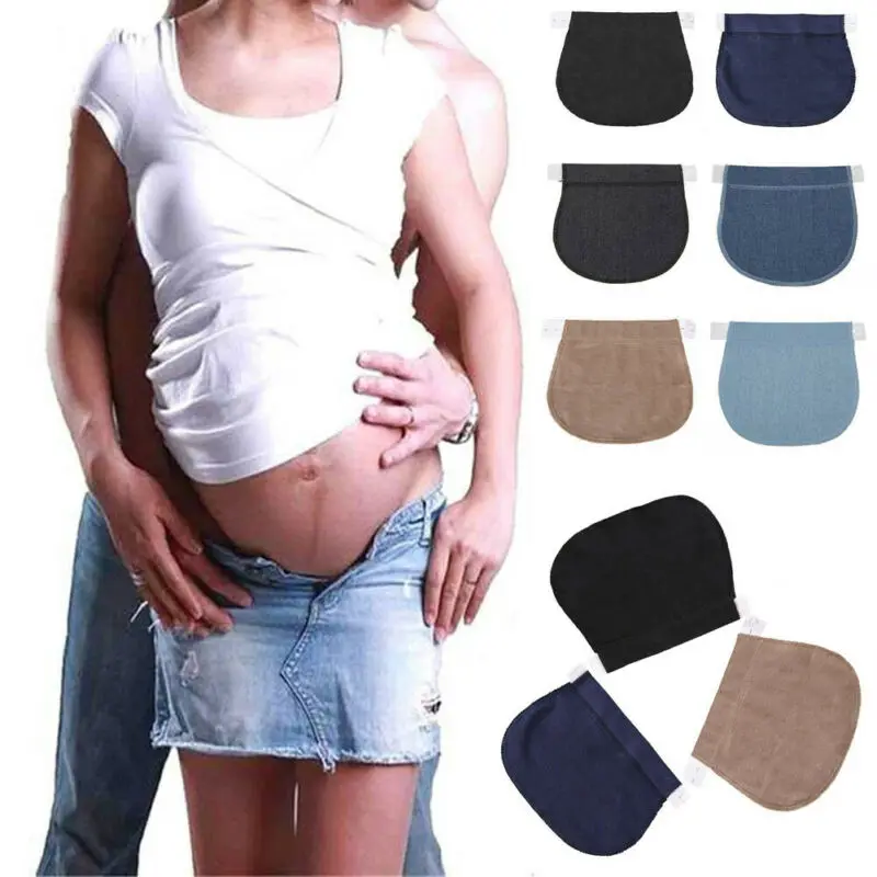 Extensores de cintura el&aacute;stica para mujer, hebilla de bot&oacute;n, hebilla de extensi&oacute;n de ojo-2