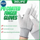 Антистатические перчатки RELIFE RL-063 из углеродного полиуретана с изоляционным покрытием, защитные электронные рабочие перчатки для ремонта телефонов