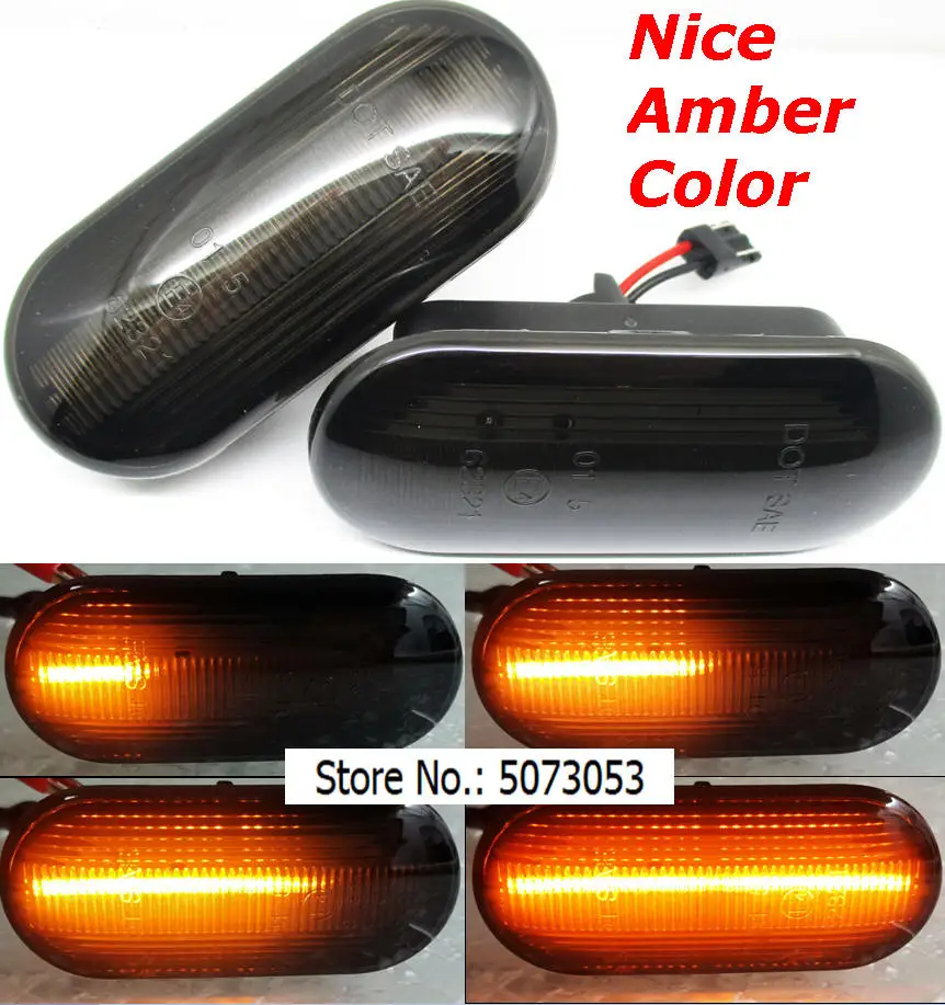 2 шт. светодиодный динамический боковой маркер указатель поворота светильник