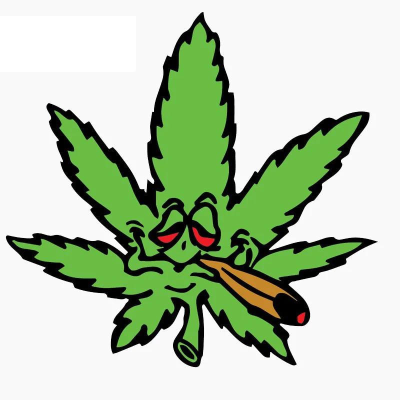 

Interesting Leaves and Smoke Car Stickers PVC Personalized Body Decoration Motorcycle Parts Waterproof Sunscreen Decal 13*12cm