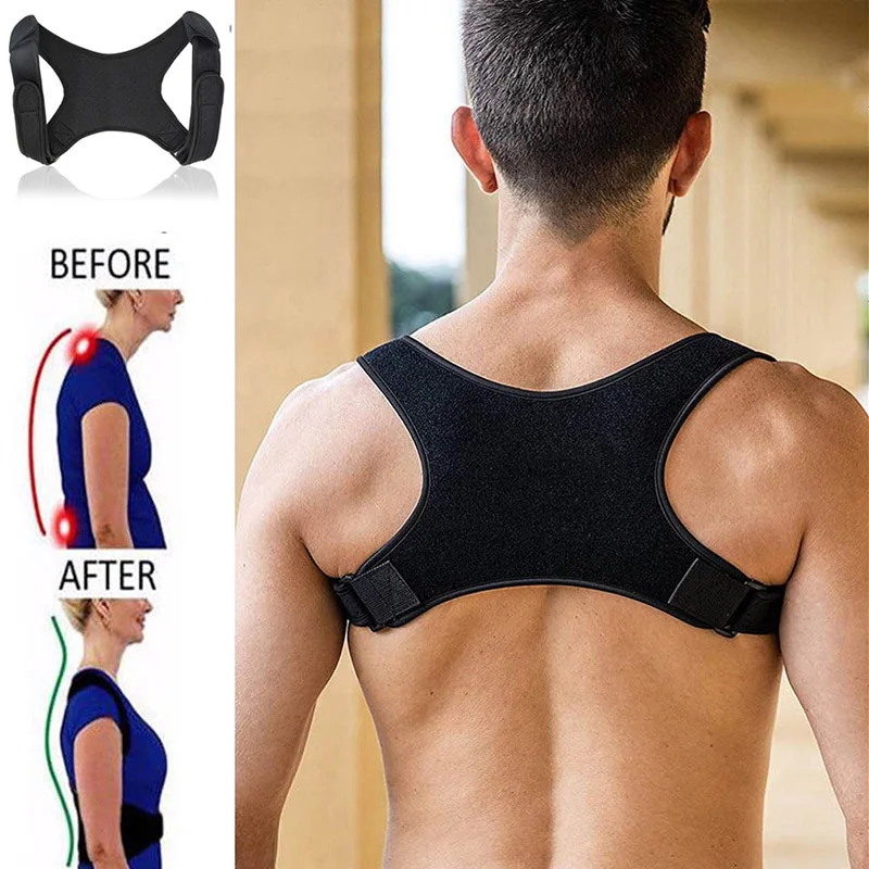 

IKAUOIE New Posture Corrector Spine Back Shoulder Support Corrector Band Adjustable Brace Correction Humpback Back Pain Relief