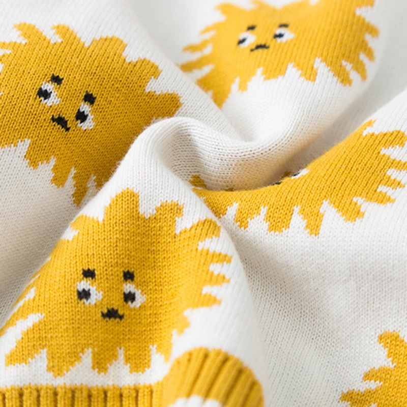 

2020 Baby Boys Girls V-Neck Chrysanthemum Cardigan Coat Children Clothing Boys Girls Long Sleeve Knitted Kids Cardigan Coat