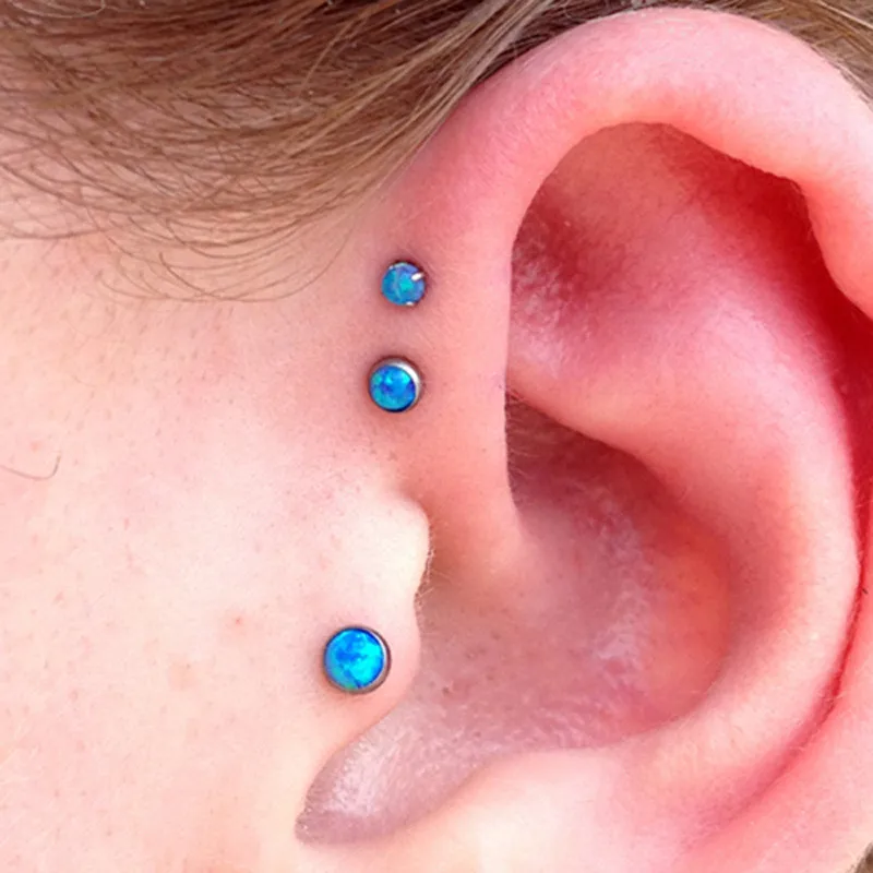 Серьги гвоздики из стали с фианитом Элегантные Ювелирные Украшения Для Пирсинга