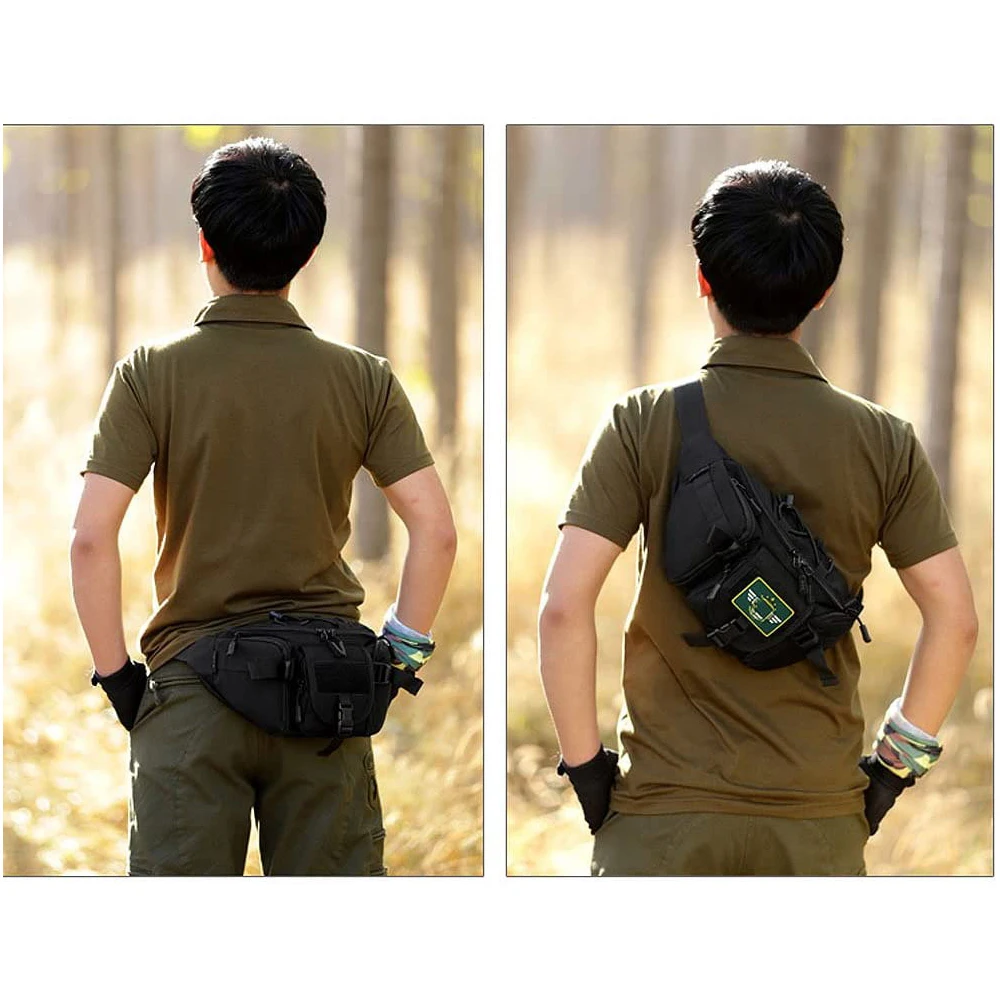 Tactical Waist Portable Fanny Outdoor Hiking Travel Large Army Bag Military for Daily Life Cycling Camping | Спорт и развлечения