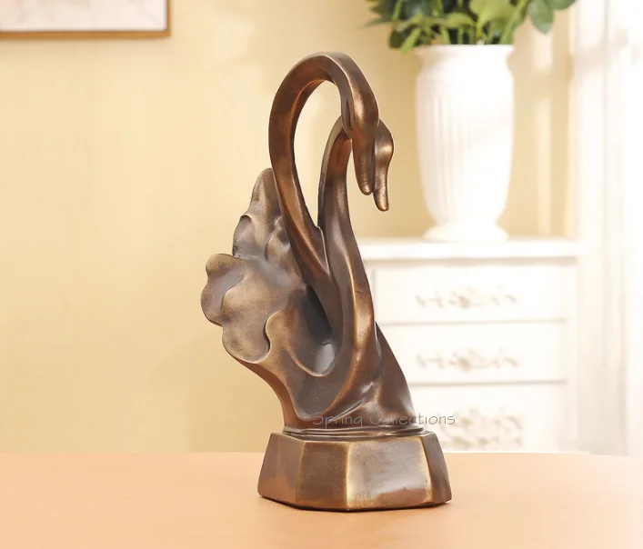 Медные украшения в виде лебедя 19 х30 см|statue for home decoration|statues homestatues decoration |