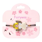 Женские очаровательные браслеты FAIRYWOO Angle, милые браслеты с крыльями, ювелирные изделия для милых девушек, подарки для любимых, подарок для детей, браслеты дружбы, оптовая продажа