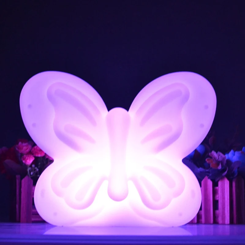 Светодиодные разноцветные настольные лампы в виде романтических бабочек RGB для