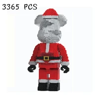 new 3365pcs love christmas violent bear model diy miniature building blocks puzzle childrens toy christmas gift