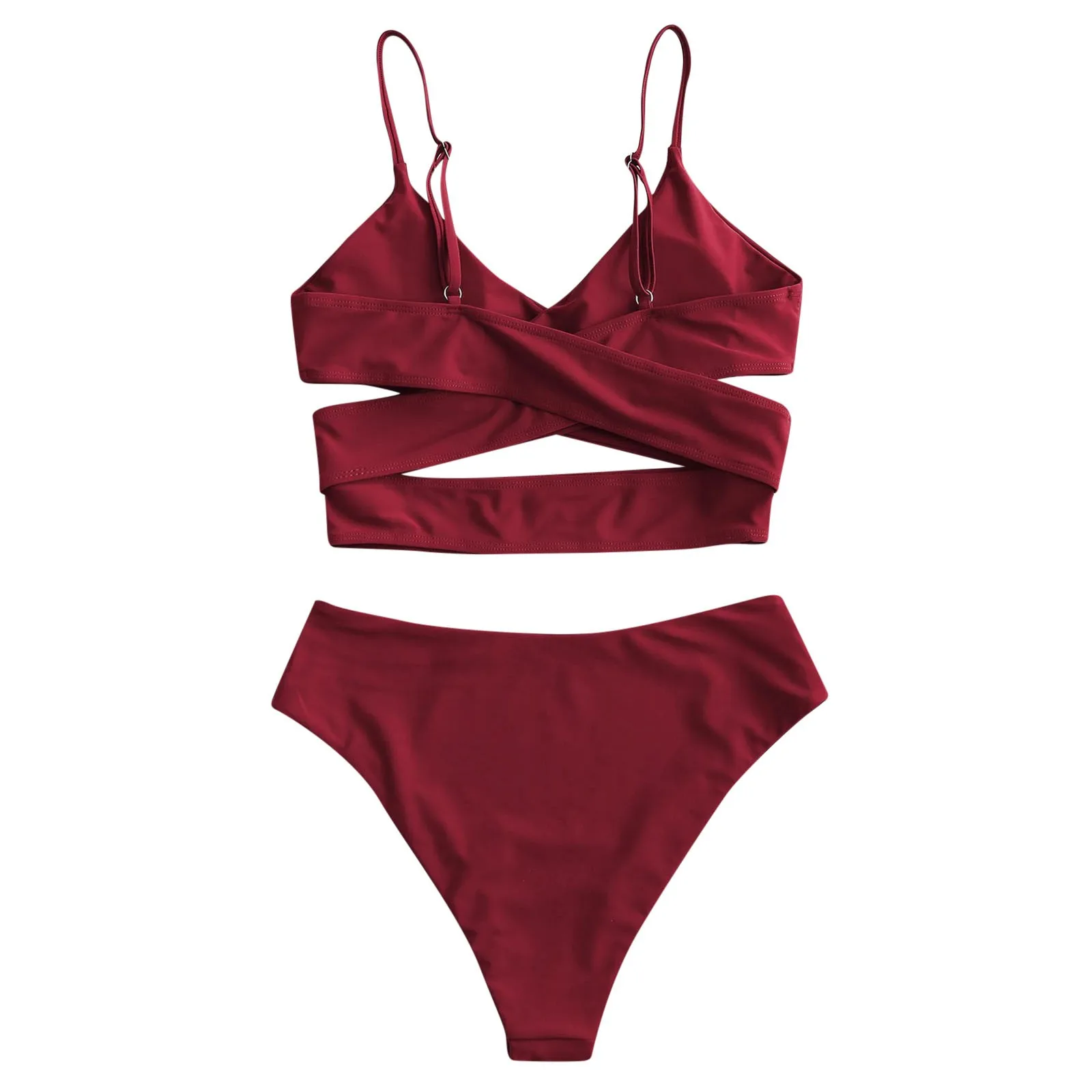 

Women's Bikini High Waisted Tummy Control Two Piece Swimsuit Swimwear Tankini Push Up Bathing Suits woman Beachwear bikini set