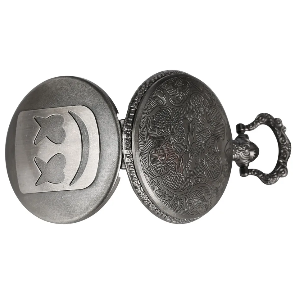 Милые кварцевые карманные часы с рисунком маски зефира полностью охотничьи в