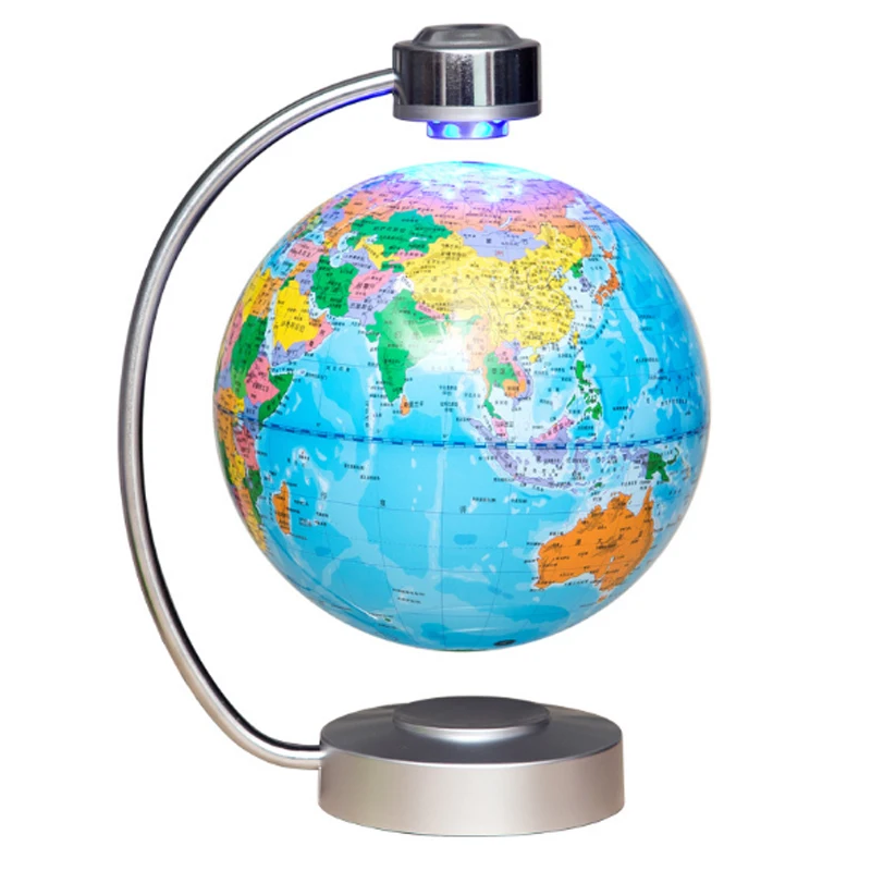 

Креативное украшение, светодиодный светильник 8 дюймов, электронная магнитная левитация, Плавающий глобус, карта мира, лучший подарок для м...