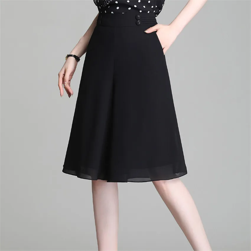 Шорты женские летние из шифона с высокой талией свободные PD973 2021 | Женская одежда