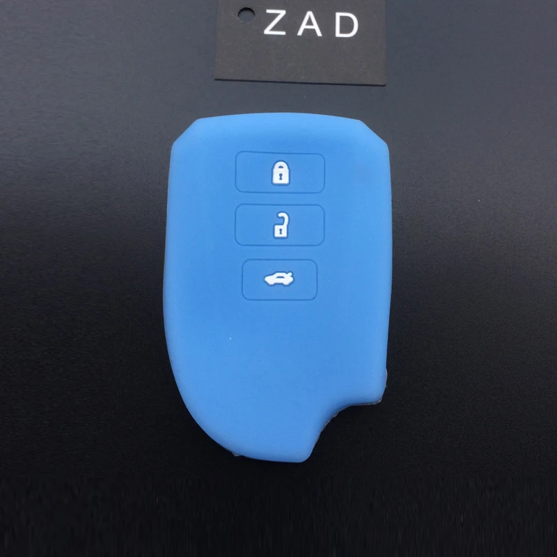 ZAD 3 кнопки силиконовый для ключа автомобиля Чехлы Набор Брелок оболочка