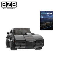 bzb moc mechanical classic car knight rider kitt 3000 model bricks high tech rocket racing vehicle league toys childrens gifts
