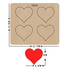 Новая любовь, сердце, деревянные штампы скрапбукинга C2121