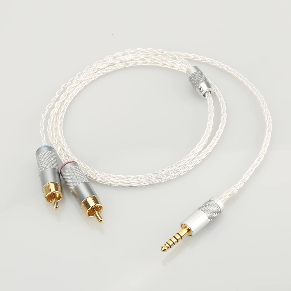 1 шт. HIFI 4 мм позолоченный штекер к 2 RCA аудиокабелю для Sony WM1A/1Z PHA 1A/2A Z1R обновленный