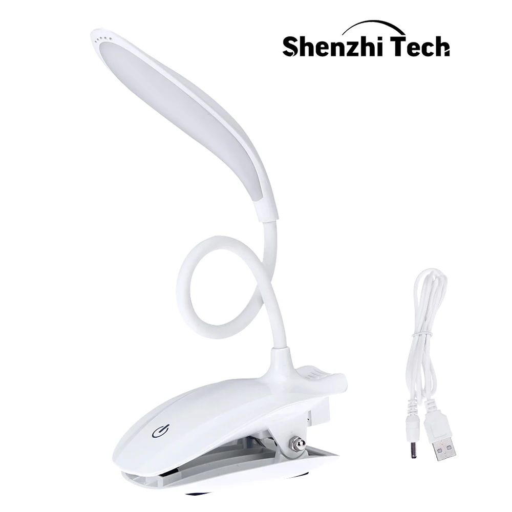 Светодиодный светильник для чтения с зажимом USB 16 защиты глаз настольная лампа