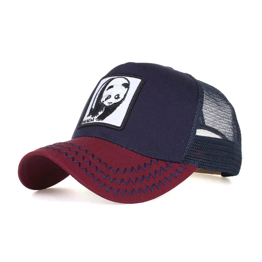 Wo Мужская сетчатая Бейсболка унисекс милые колпачки для животных летняя кепка