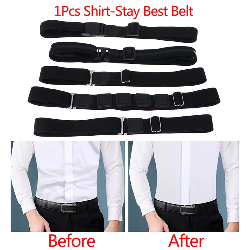 

1pcs Adjustable Belts Available Easy Shirt Stay Belt Non-slip Wrinkle-Proof Shirt Holder Straps Locking Belt Holder
