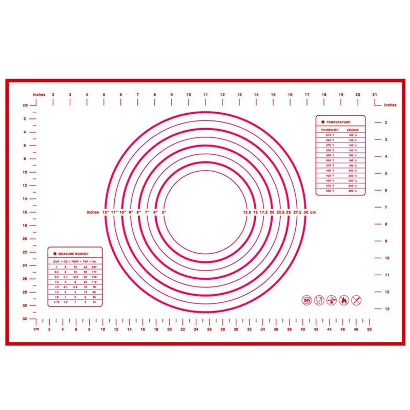 1 шт. 40x60 см Силиконовая сковорода для завальцовки теста подкладка замешивания