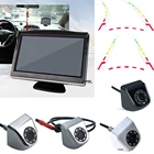 Беспроводная камера заднего вида, 5 дюймов, 800x480 HD, интеллектуальная, динамическая, траектория движения, автомобильный монитор, черныйбелыйсеребристый