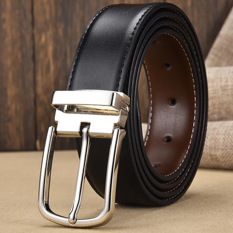 Peikong brand cow genuine leather luxury strap male belts for men new fashion classice vintage pin buckle men belt High Quality